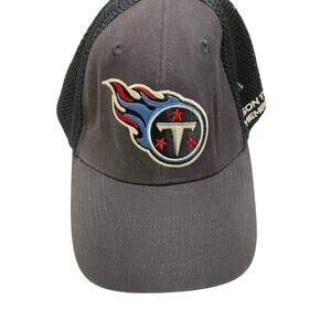 NFL Apparel Tennessee Titans Gray Adjustable Mesh Baseball Ball Cap Hat.